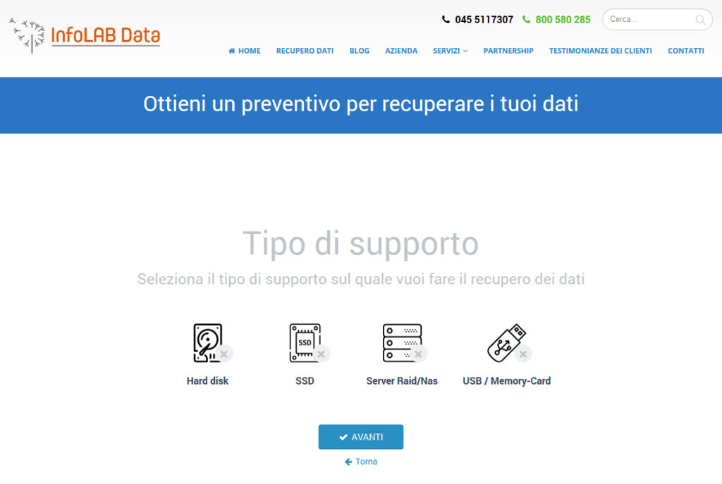 preventivo recupero dati, preventivo recupero dati